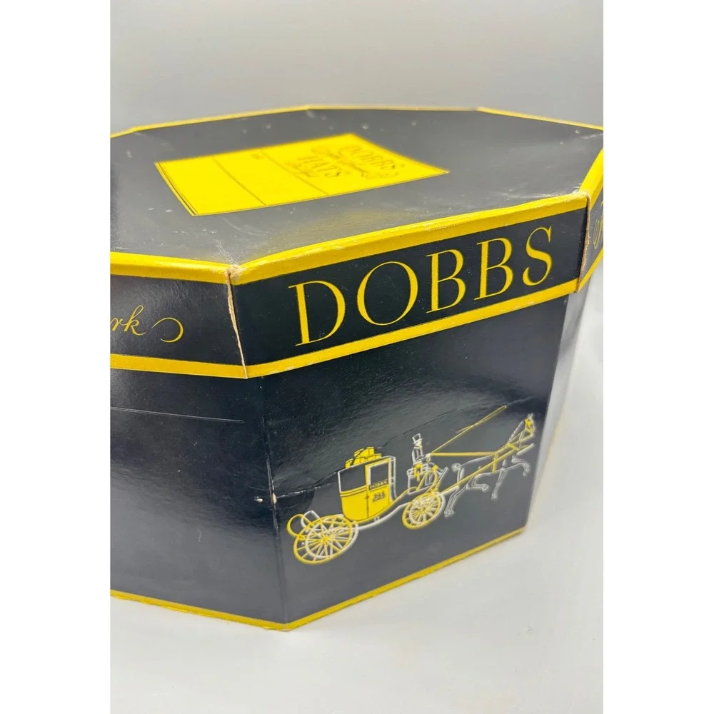 Vintage Dobbs Fifth Avenue New York Octagonal Hat Box EMPTY Storage Case